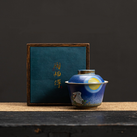 Gaiwan de cerámica "luz de luna"