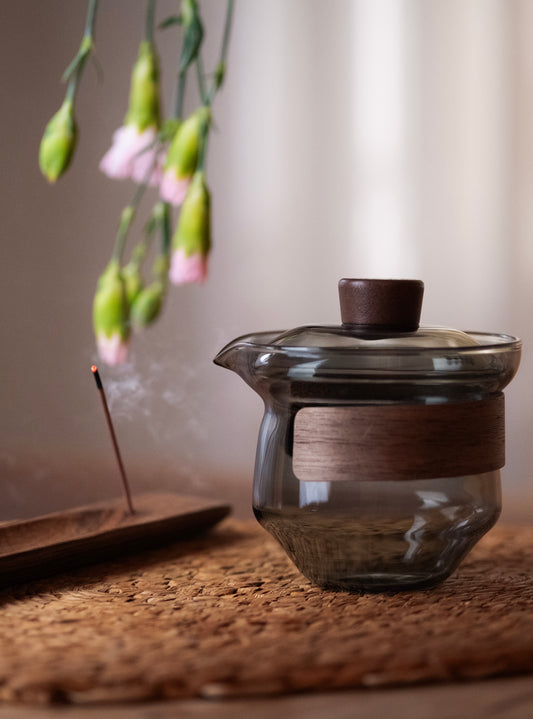 "Crystal" glass tea set