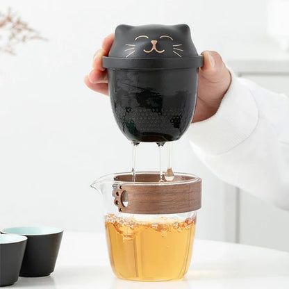 "Purr-fection" travel tea set